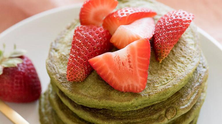 Hotcakes de matcha