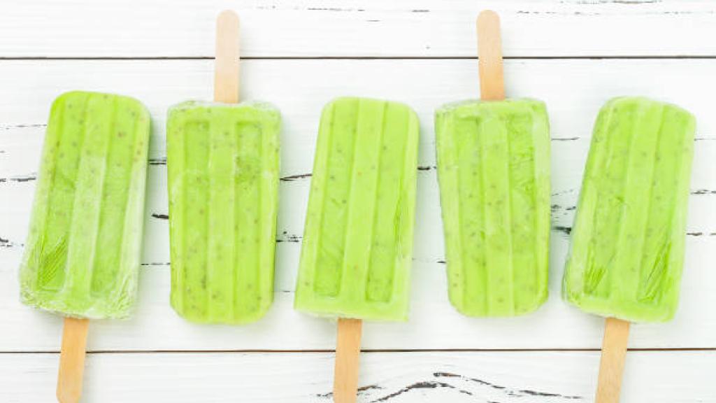 Paleta helada de té Verde